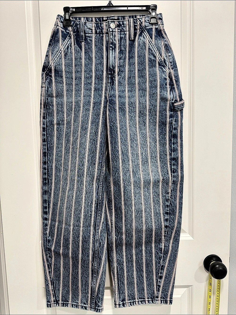 Free Assembly Striped Wide Leg Pants in Blue & White Size 0 Like New